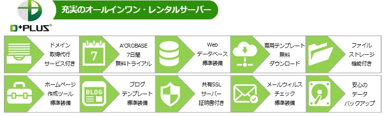 充実のオールインワン・レンタルサーバー　Ｄ＋ＰＬＵＳ